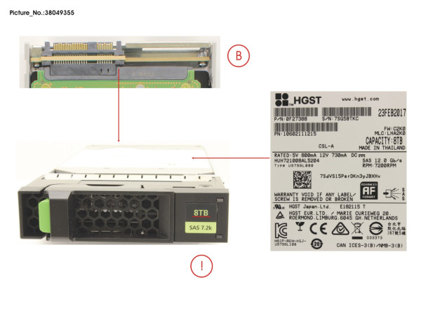 JX40 S2 3.5" 8TB 7K2 12G 512E