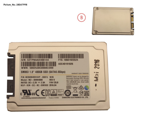SSD SATA 6G 480GB MIX-USE 1.8' N H-P EP