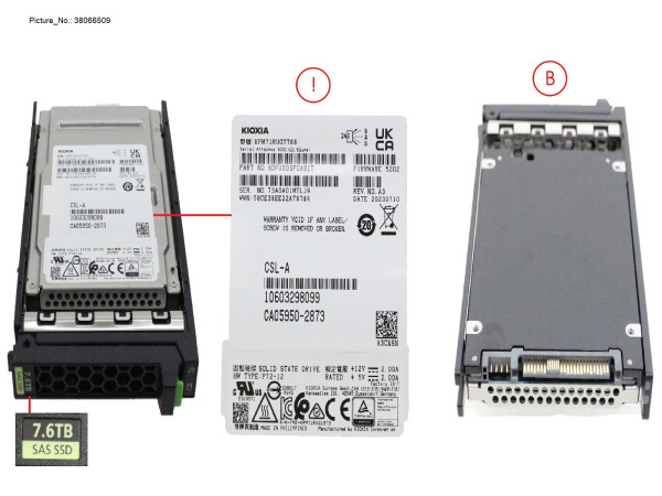 SSD SAS 24G RI 7.68TB IN SFF SLIM