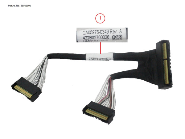 MCIO CABLE, MB TO 2.5X3 RHSBP, 1 TO 2