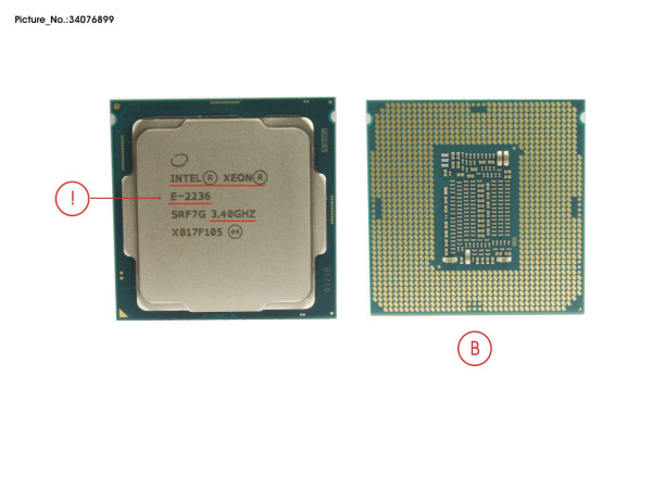 CPU XEON E-2236 3,4GHZ 80W