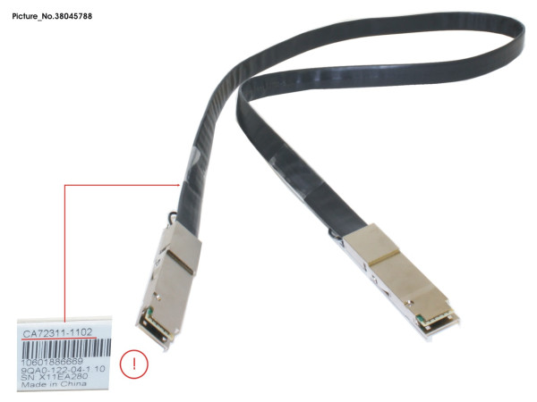 DX S3 HE QSFP+ CU CABLE 1,1M