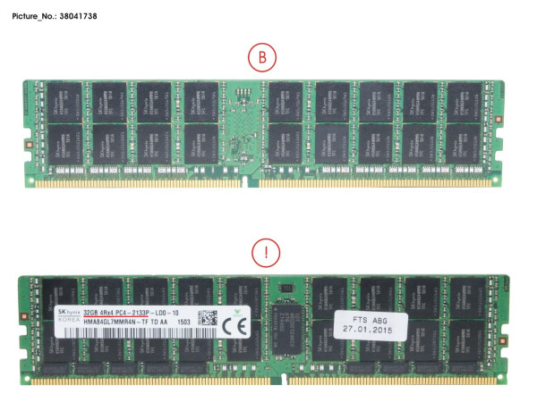 32GB (1X32GB) 4RX4 DDR4-2133 LR ECC