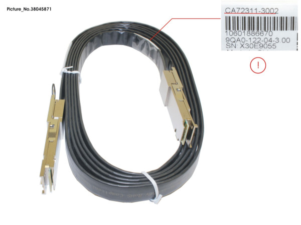 DX S3 HE QSFP+ CU CABLE 3M