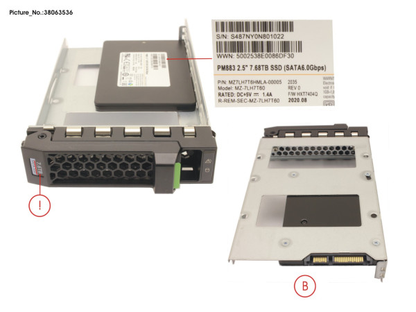 SSD SATA 6G RI 7680GB IN LFF SLIM