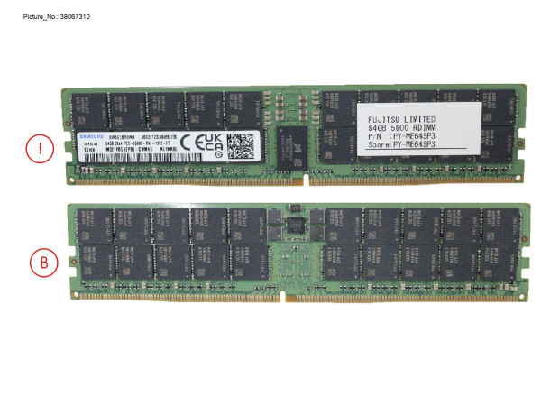 64GB (1X64GB) 2RX4 DDR5-5600 R ECC