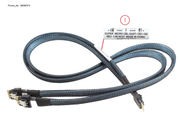 RAID CARD SAS Y-CABLE 600MM (SLL X8 TO 2