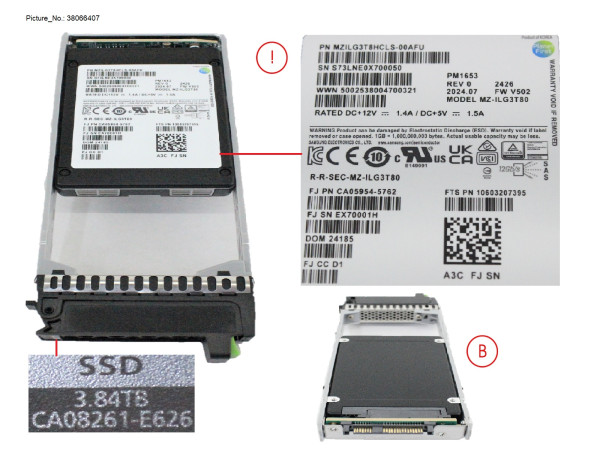 DX/AF SSD SAS 2.5" 3.84TB 12G