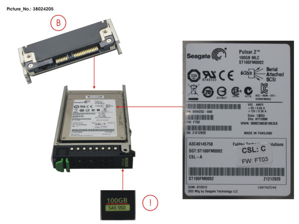SSD SAS 6G 100GB MLC HOT PL 2.5' EP PERF