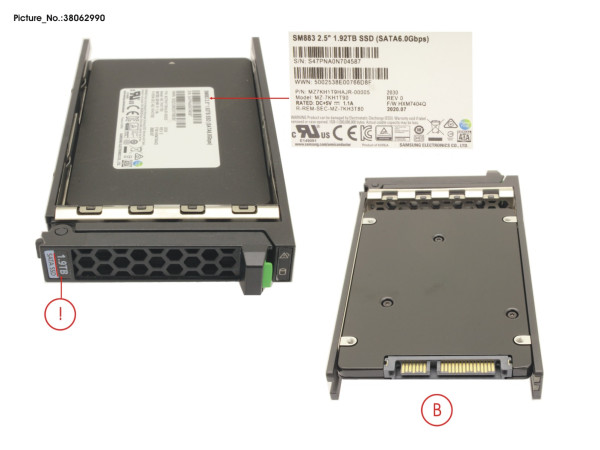 SSD SATA 6G 1.92TB MIXED-USE 2.5' H-P EP