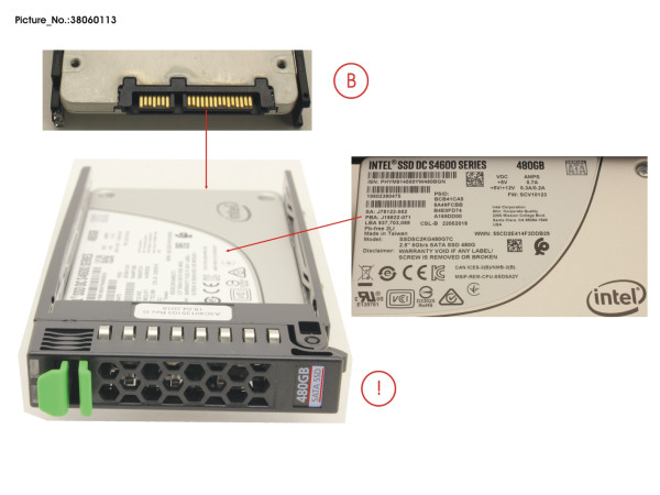 SSD SATA6G 480GB MIXED-USE 2.5' HP S4600