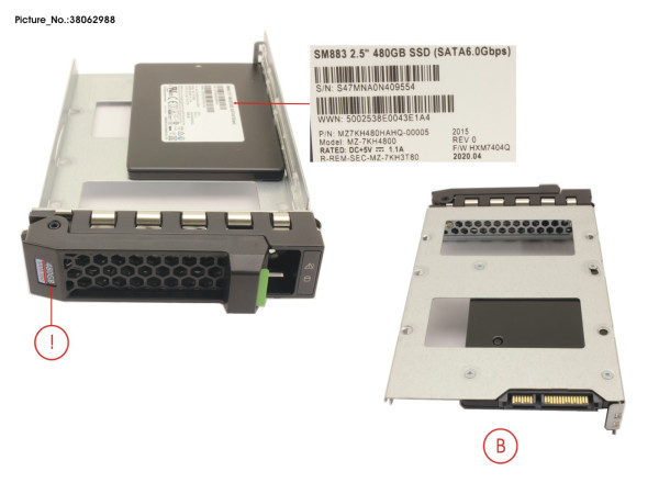 SSD SATA 6G 480GB MIXED-USE 3.5' H-P EP