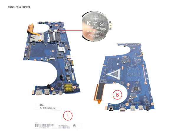 MAINBOARD ASSY E3-1535M V6 (Z2) [PRVD]