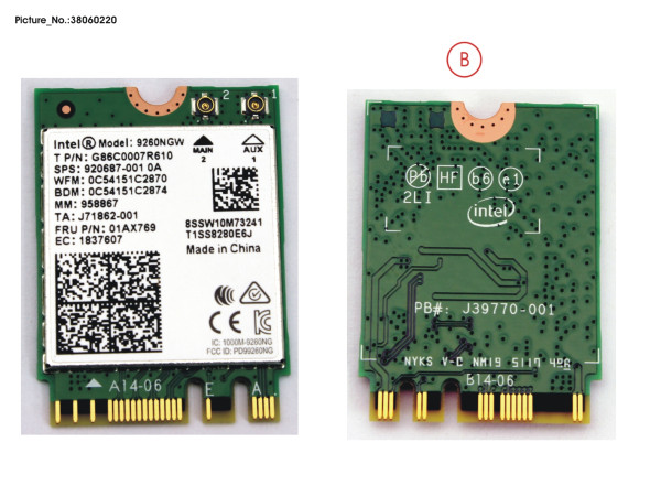 INTEL DUAL BAND WIRELESS-AC 9260, 2230