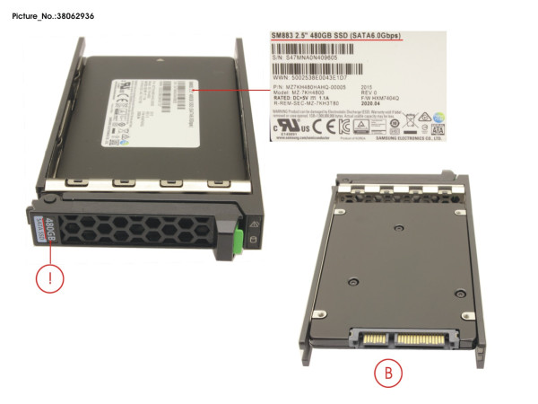 SSD SATA 6G 480GB MIXED-USE 2.5' H-P EP