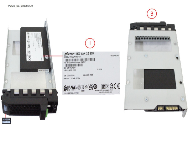 SSD SATA 6G 480GB MU SFF IN LFF SLIM