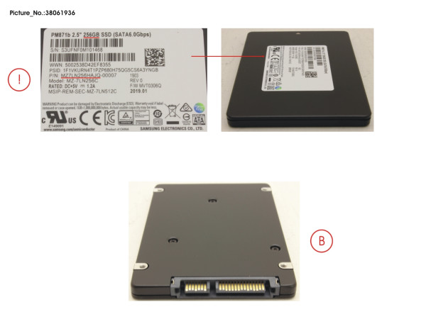 SSD S3 256GB 2.5 SATA/UGS(FDE)SED (7MM)