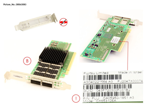 PIB EP 100GB 2 PORT HDR CONNECTX-6