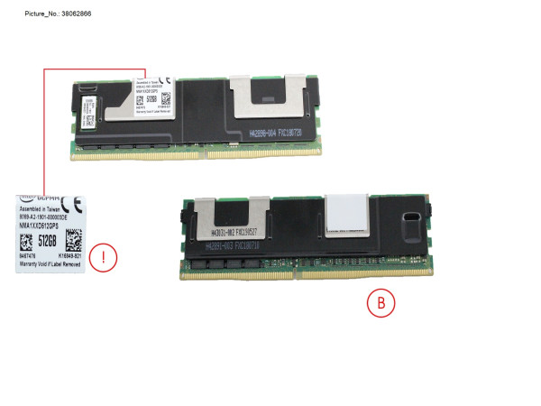 512GB (1X512GB) 4RX4 DCPMM-2666 ECC