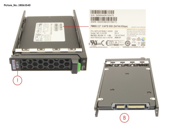 SSD SATA 6G RI 3.84TB IN SFF SLIM