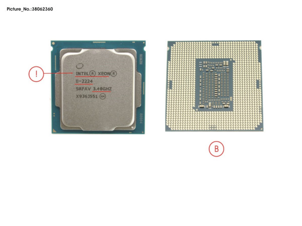 CPU XEON E-2224 3.4GHZ 71W