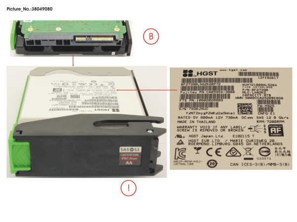 DX HD-DE NLSAS 8TB 7.2 3.5 AF