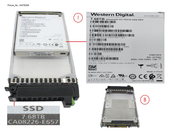 DX S3/S4 SSD SAS 2.5" 7.68TB DWPD1 12G