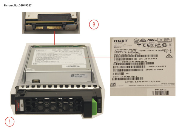 DX MLC SSD SAS 2.5' 7.68TB 12G