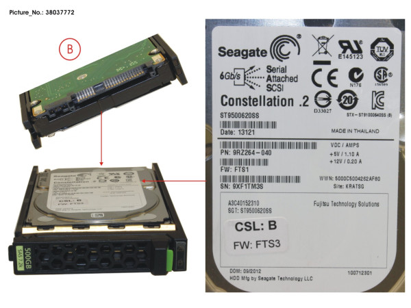 HD SAS 6G 500GB 7.2K HOT PL 2.5' BC