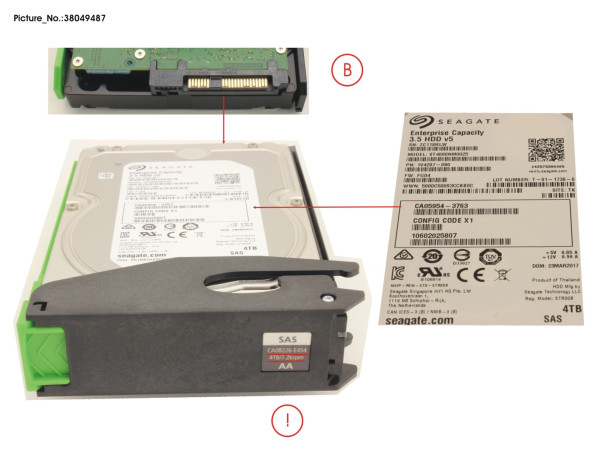 DX S4 HDDE HD DRIVE 4TB 7.2K