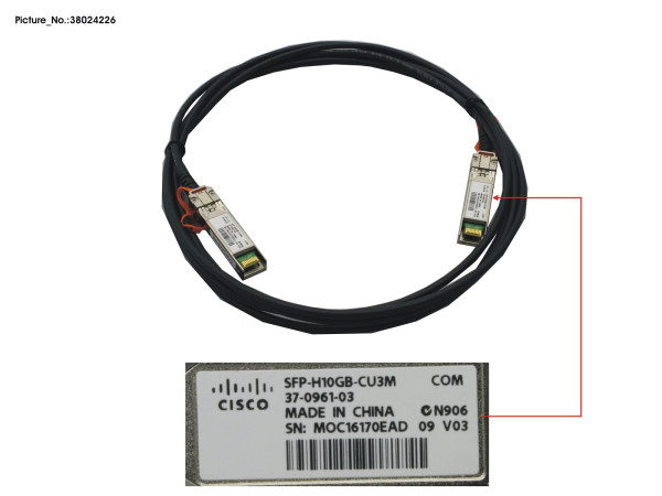 SFP+ PASSIVE TWINAX CABLE CISCO 3M