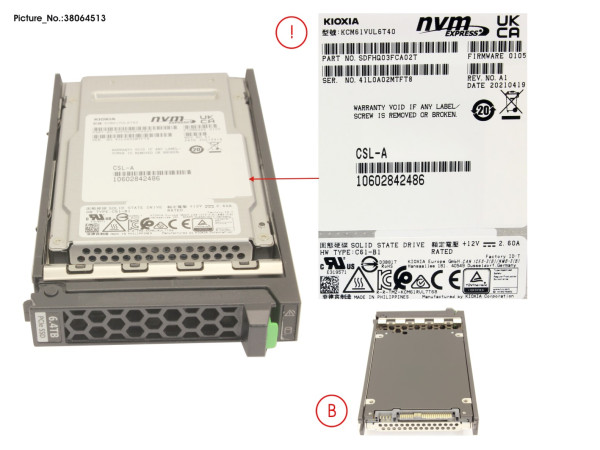 SSD PCIE4 SFF MU 6.4TB