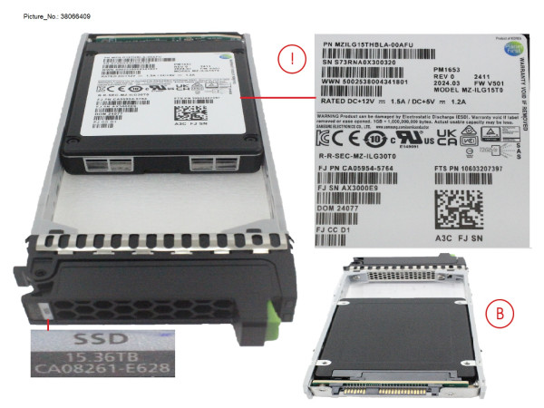 DX/AF SSD SAS 2.5" 15.36TB 12G