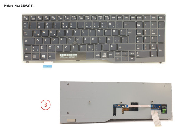 KEYBOARD BLACK W/ TS ICELAND