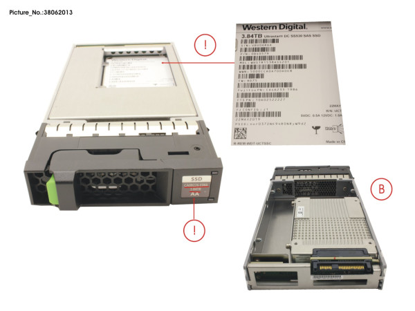 DX S3/S4 SED SSD 3.5" 3.84TB DWPD1 12G