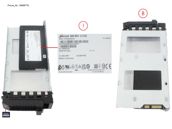 SSD SATA 6G 960GB MU SFF IN LFF SLIM