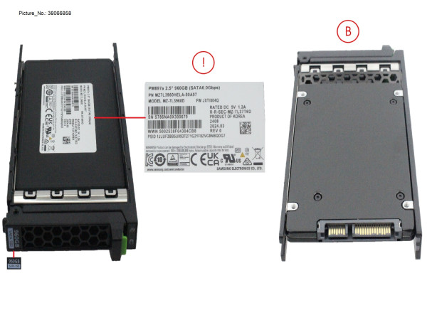 SSD SATA 6G MU 960GB SED IN SFF SLIM