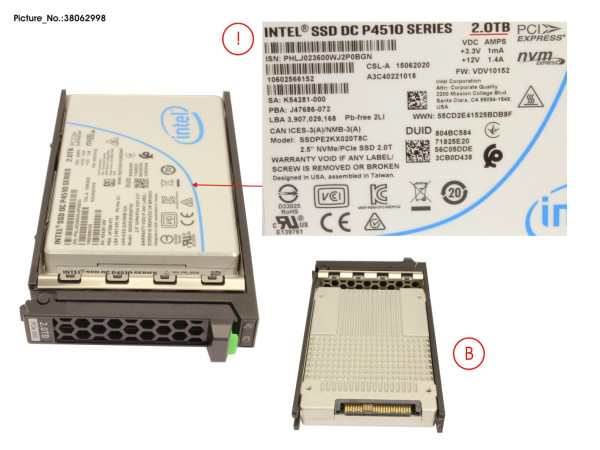 SSD PCIE3 2TB READ-INT. 2.5' H-P EP