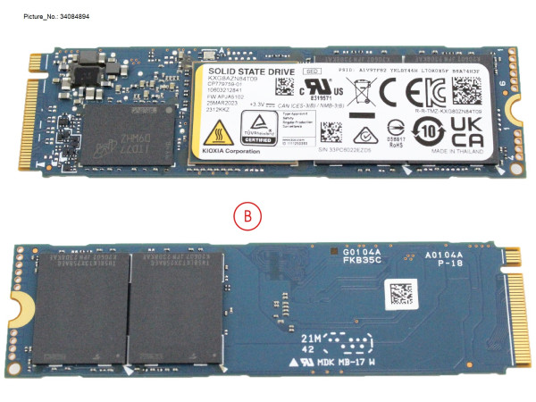 SSD PCIE M.2 XG8 G4 4TB (SED)