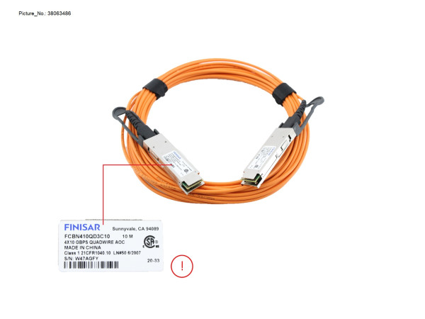 DX S3 HE QSFP+ AOC CABLE 10M