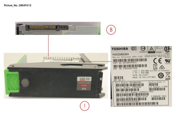 DX HD-DE SPARE SSD 3.84TB