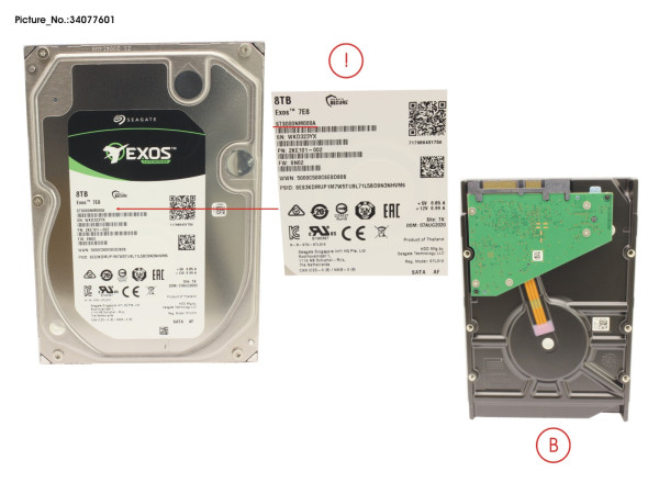 HDD 8TB BC-SATA S3 7.2K 3.5'