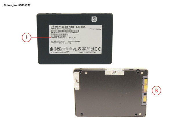 SSD SATA 6G RI 7.68TB