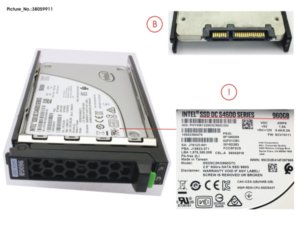 SSD SATA6G 960GB MIXED-USE 2.5' HP S4600