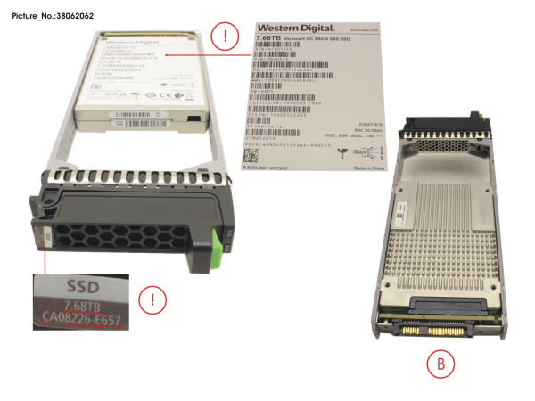 DX S3/S4 SSD SAS 2.5" 7.68TB DWPD1 12G