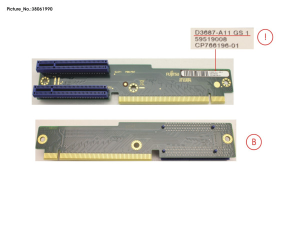 RISER CARD 2XPCIE X8