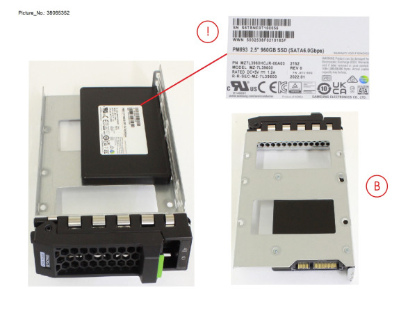 SSD SATA 6G 960GB RI LFF