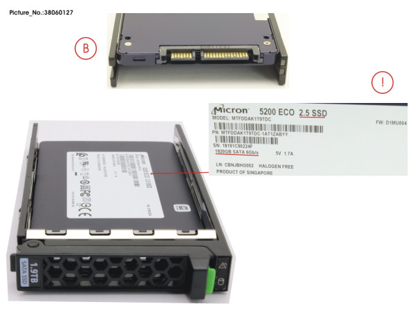 SSD SATA 6G 1.92TB READ-INT. 2.5' H-P EP