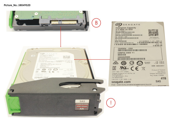 DX S4 HDDE SED DRIVE 3.5' 4TB 7.2K