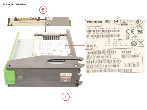 DX HD-DE SPARE SSD 1,6TB